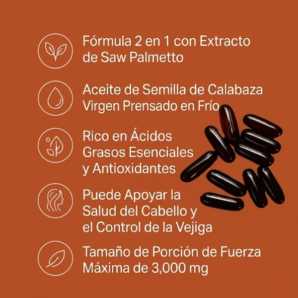 Nevoo Cápsulas Blandas de Aceite de Semilla de Calabaza